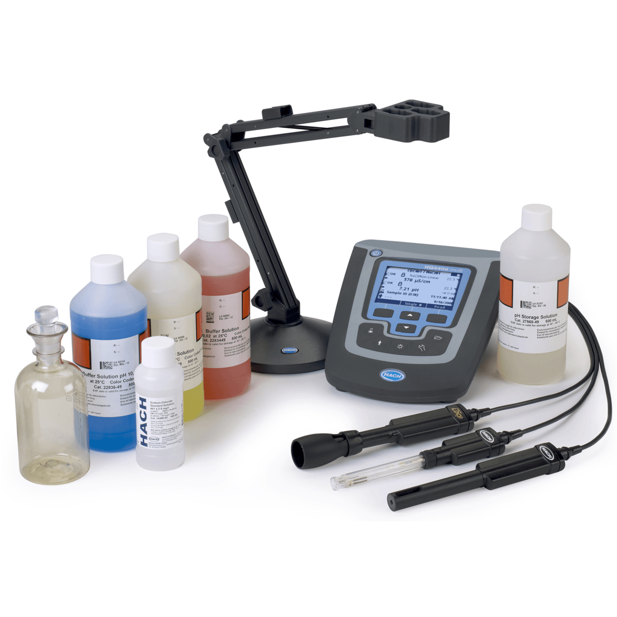 Hach HQ440D Water Quality Laboratory pH, TDS, DO Meter Kit w/ PHC281, CDC401 & LDO101, 8508700