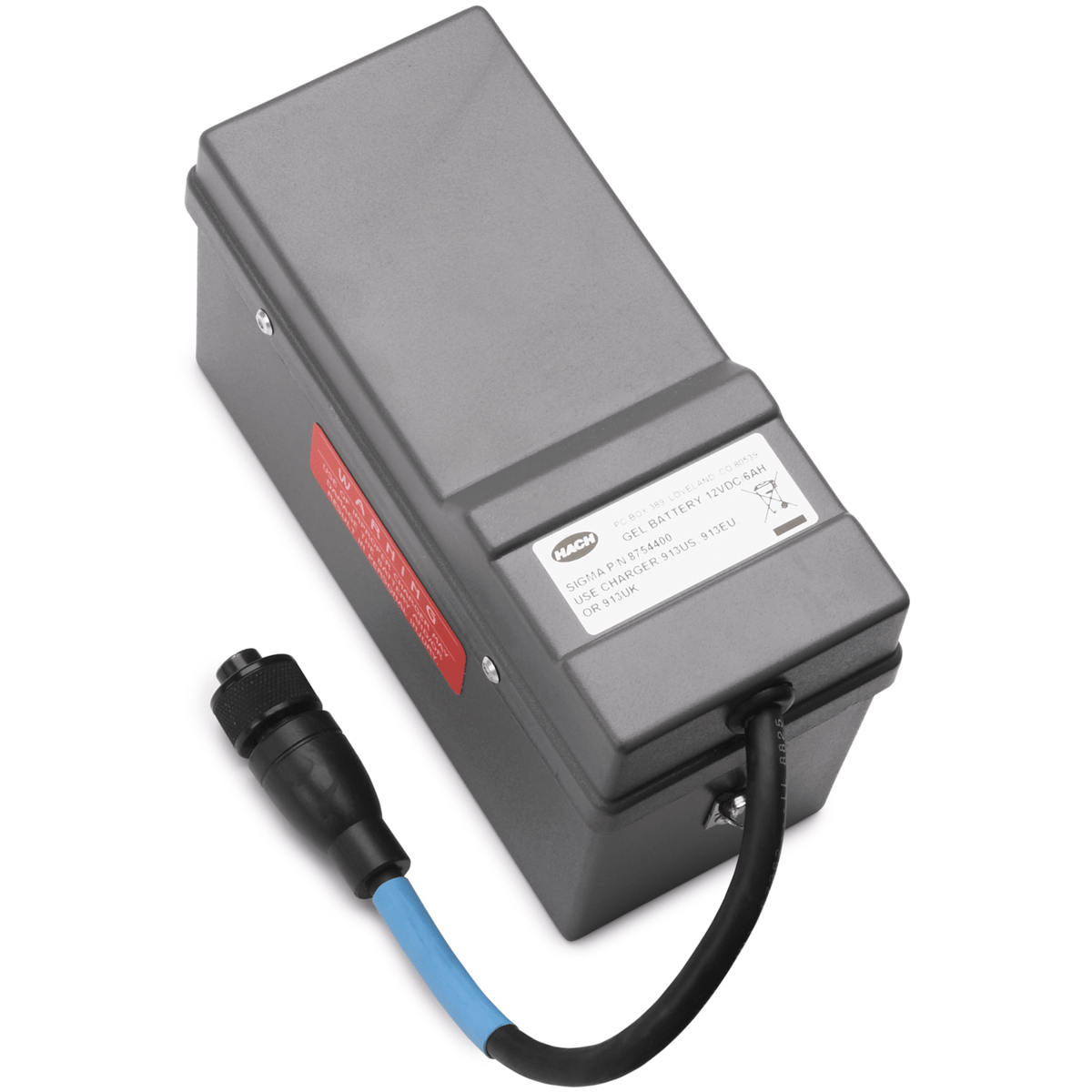 Hach 12 Volt Lead Acid Battery w/ 3-Pin Connector, 8754400