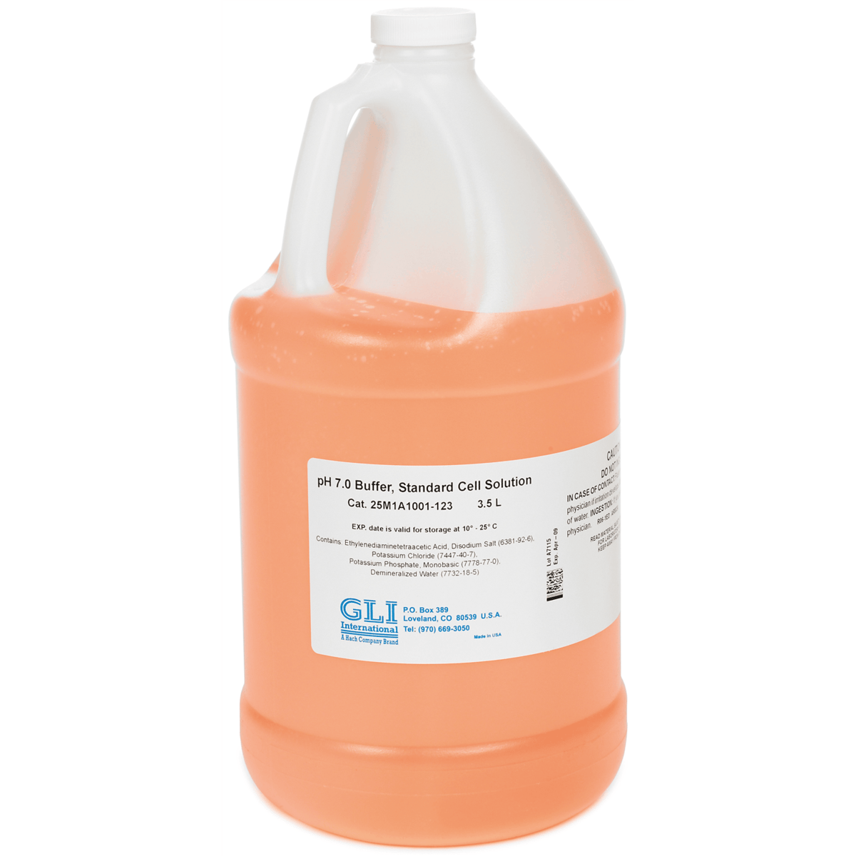 Hach GLI pH 7.0 Buffer, Std Cell 3.5 L, 25M1A1001-123