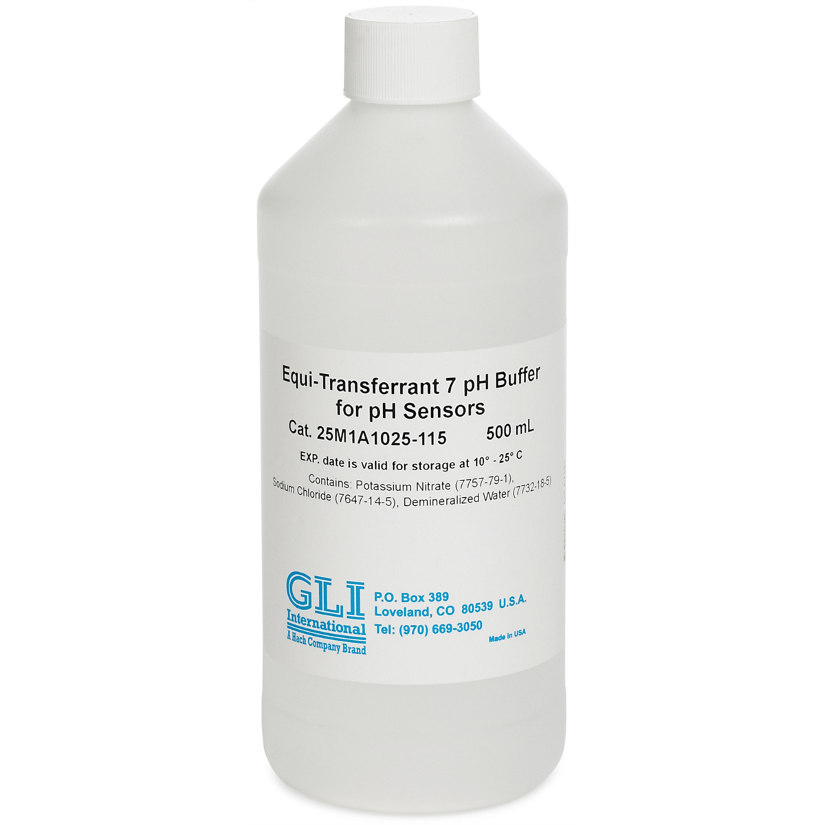 Hach Standard Cell Solution, Concentrated pH 7.0 Buffer, Equi-Transferrant, 500 mL, 25M1A1025-115
