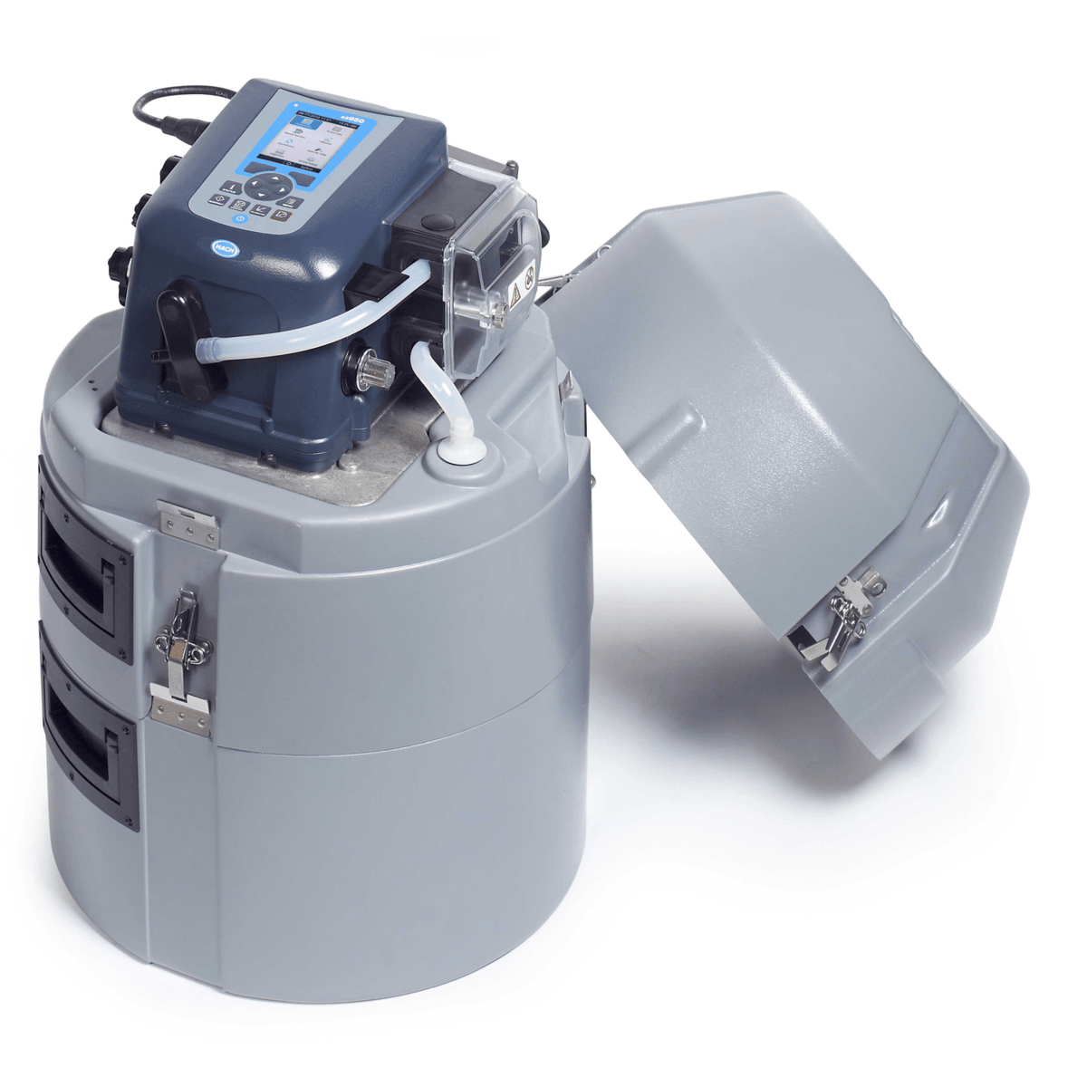 Hach Portable Sampler, Compact, 12 VDC Battery, 24 575mL Bottles, ASP.CSXXC161XX
