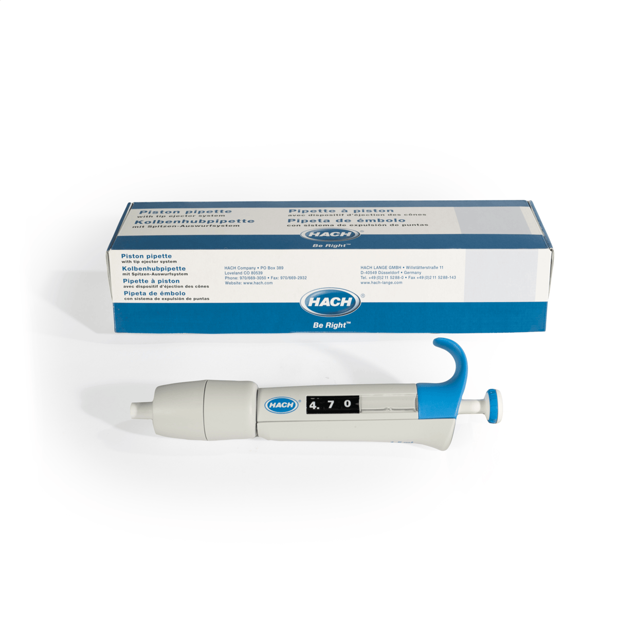Hach Pipette, Variable Volume, 1.0 - 5.0 mL, BBP065