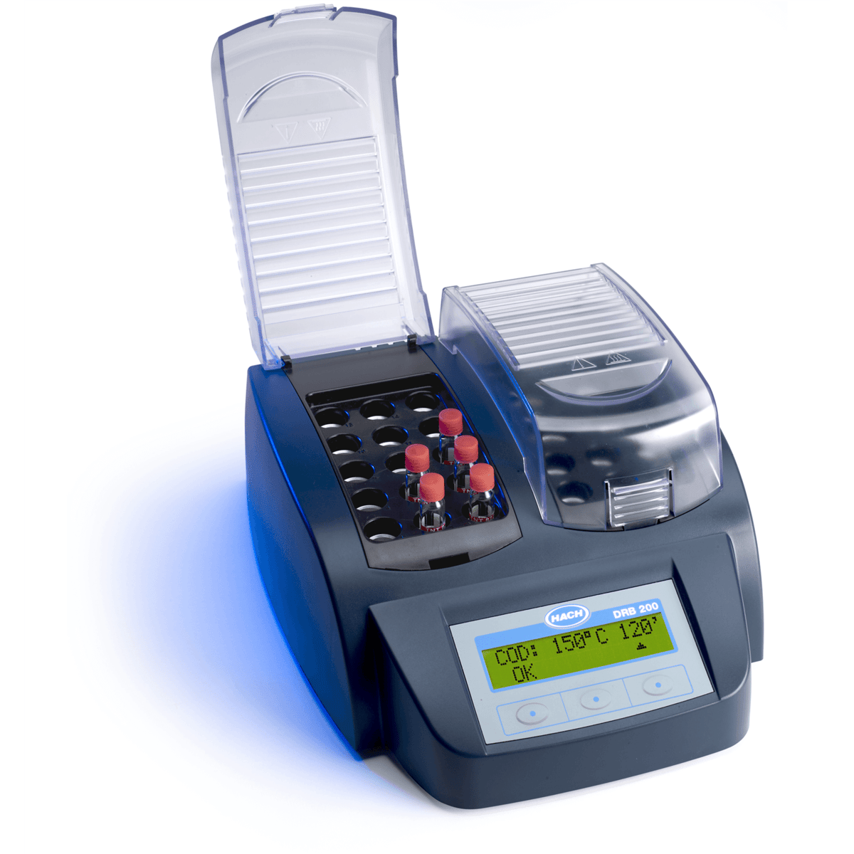 Hach DRB200 Digital Reactor Block, 21x13mm vial wells, 4x20mm vial wells, 115 V, DRB200-02