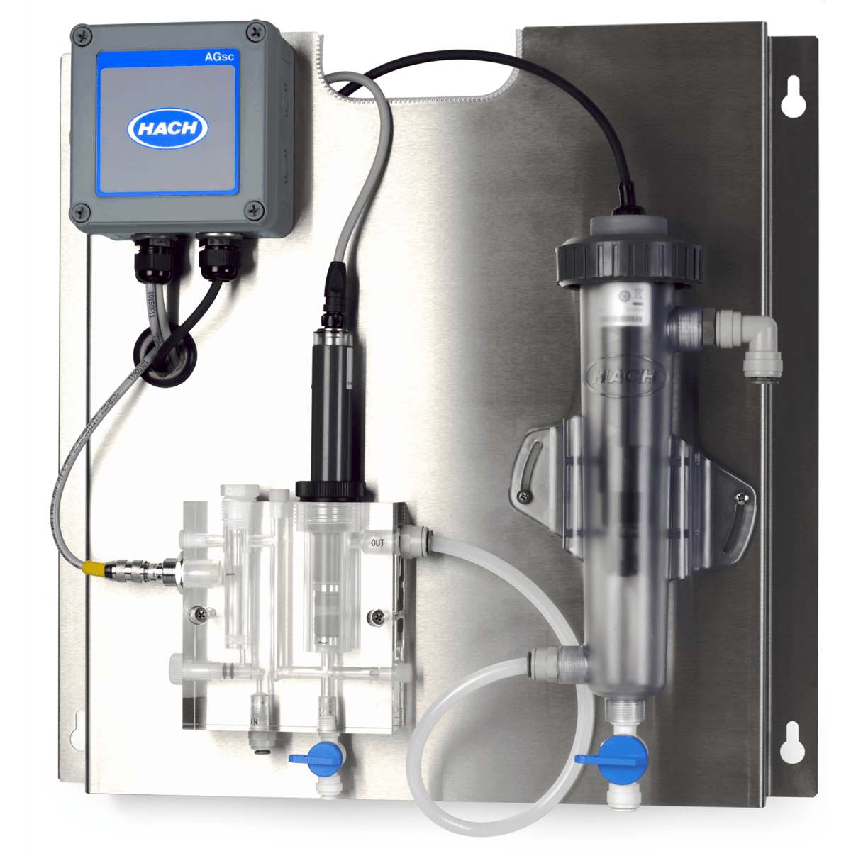Hach CLF10 sc Analyzer w/ 2-Input SC4500 Controller, Diff pH Probe, Free Chlorine, LXV525.97KTO020