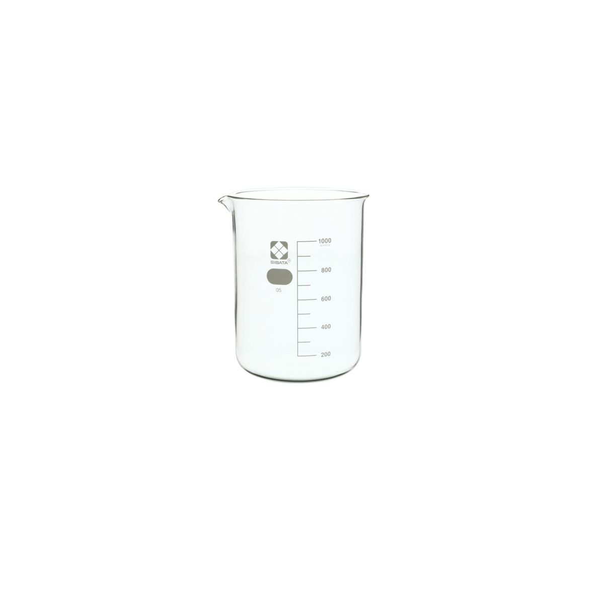 Vee Gee SIBATA Glass Beaker, 1000 mL, Pack of 6