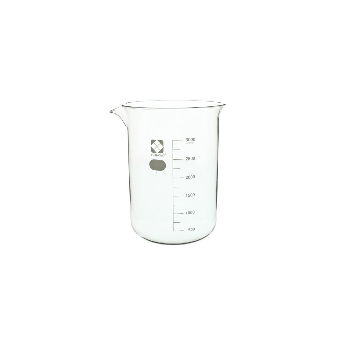 Vee Gee SIBATA Glass Beaker, 3000 mL