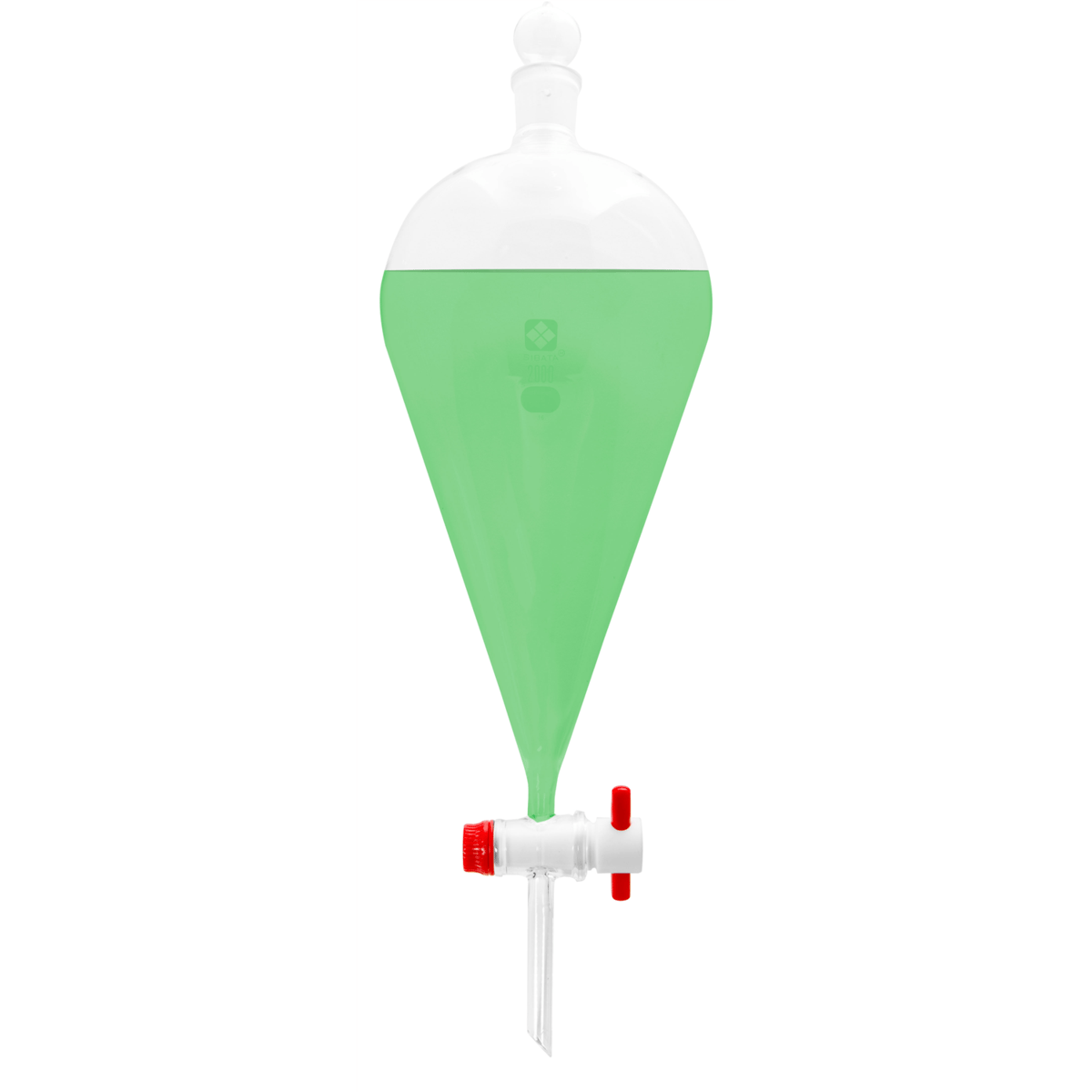Vee Gee SIBATA Glass Separatory Funnel, 2000 mL