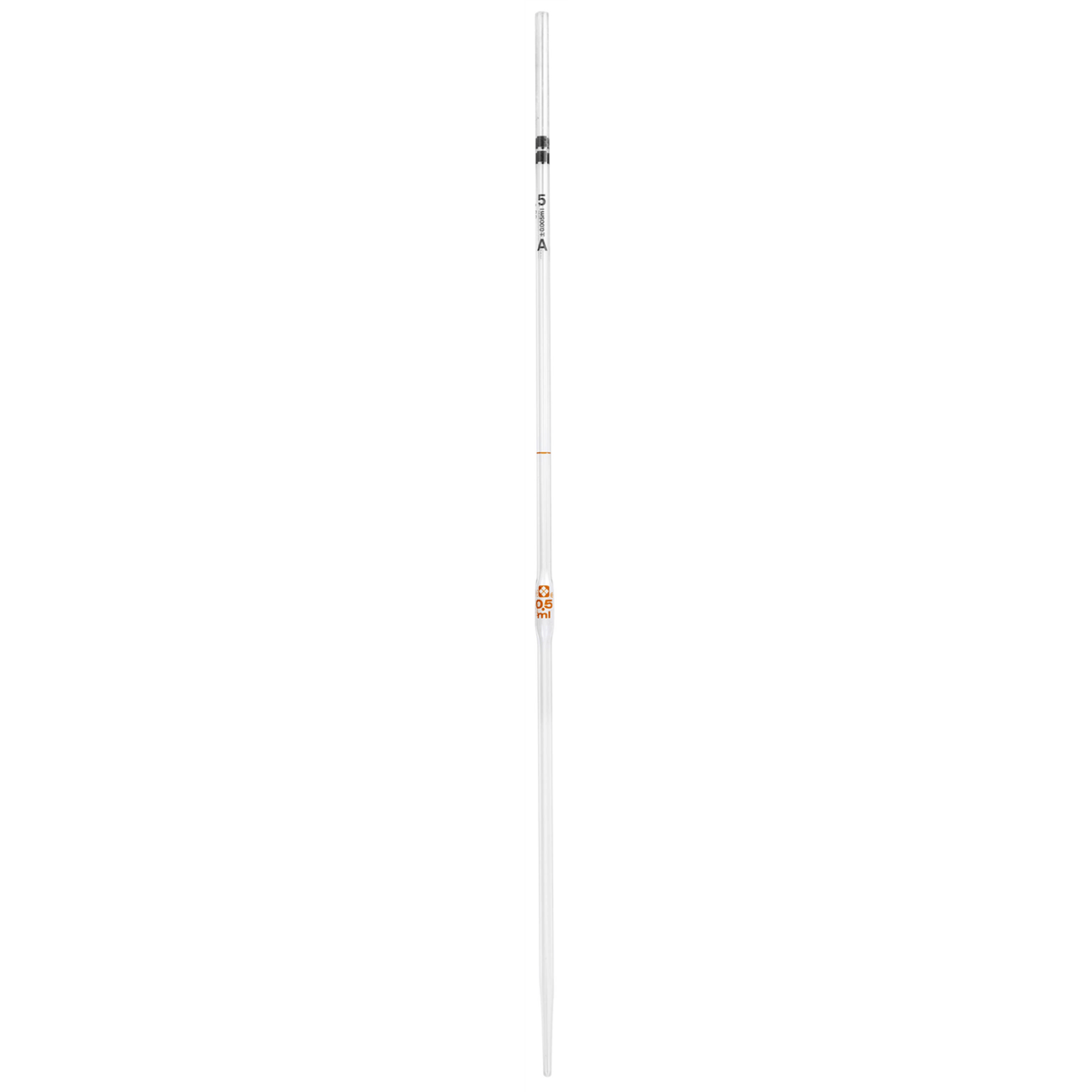 Vee Gee Volumetric Pipets, 0.5 mL, Pack of 12