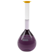 Vee Gee Volumetric Flask, Class A, Snap Cap, 1000 mL, Pack of 2