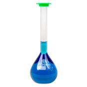 Vee Gee Volumetric Flask, Class A, Snap Cap, 200 mL, Pack of 4