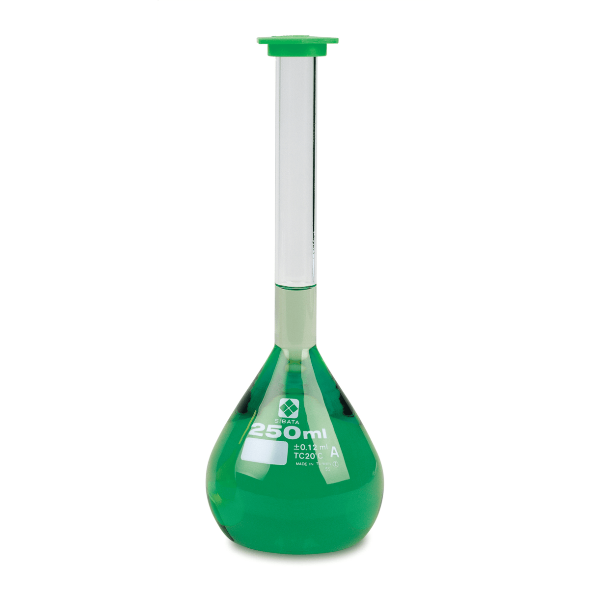 Vee Gee Volumetric Flask, Class A, Snap Cap, 250 mL, Pack of 4