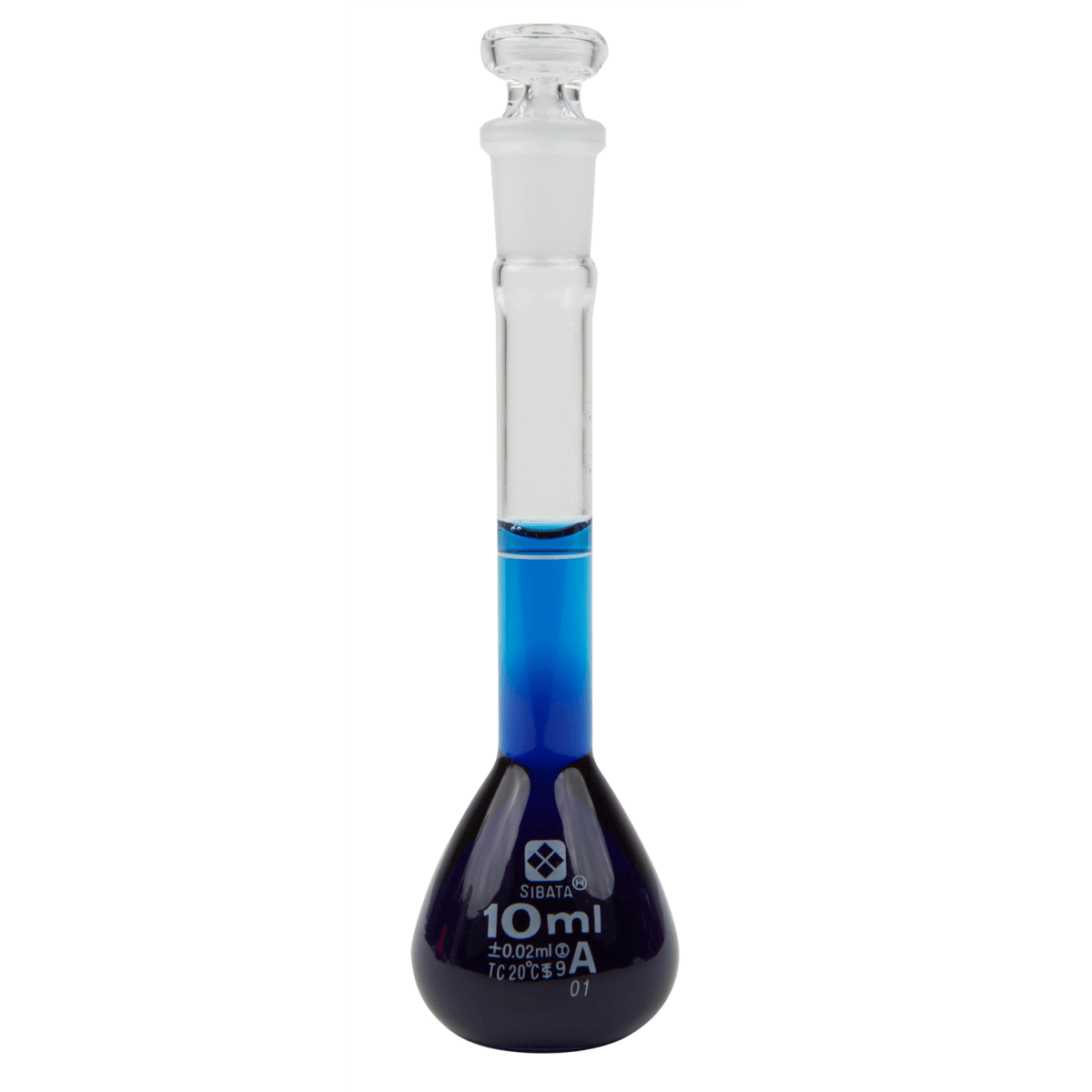 Vee Gee Volumetric Flask, Class A, Glass Stopper, 10 mL, Pack of 6