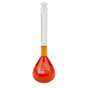 Vee Gee Volumetric Flask, Class A, Glass Stopper, 100 mL, Pack of 4