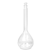 Vee Gee Volumetric Flask, Class A, Glass Stopper, 1000 mL, Pack of 2
