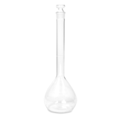 Vee Gee Volumetric Flask, Class A, Glass Stopper, 200 mL, Pack of 4