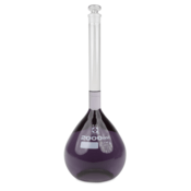 Vee Gee Volumetric Flask, Class A, Glass Stopper, 2000 mL, Pack of 2