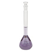 Vee Gee Volumetric Flask, Class A, Glass Stopper, 25 mL, Pack of 6
