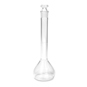 Vee Gee Volumetric Flask, Class A, Glass Stopper, 50 mL, Pack of 4
