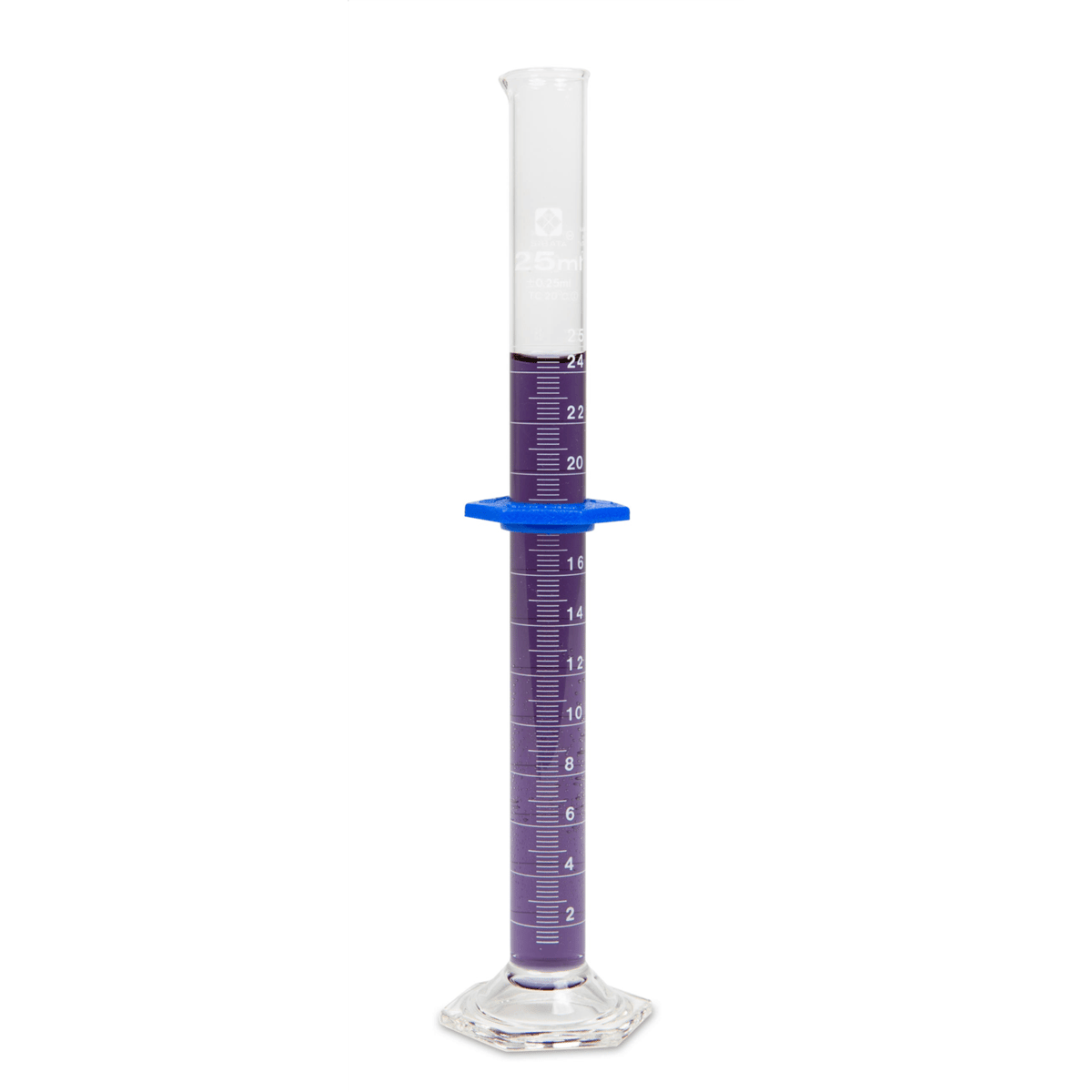 Vee Gee Graduated Cylinder, Class B, 25 mL, Pack of 4