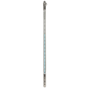 Vee Gee Thermometer, Blue Liquid, -30 to 120°F, Total Immersion w/Armor, 12"