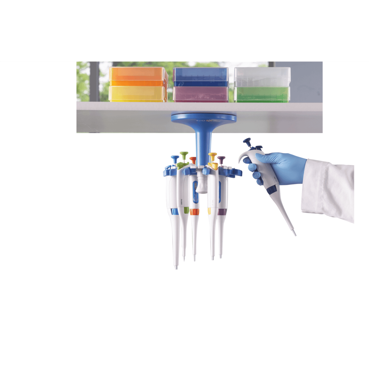 Flip & Grip® Pipette Holder, Blue
