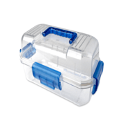 DuraPorter® Sample or Specimen Transport Container, Clear/Blue
