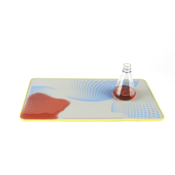 Lab Mat, Silicone Bench Protector, Yellow-Grey/Blue
