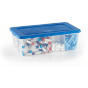 Tubby® Storage Tub, Lid & Dividers, Natural, Pack of 5