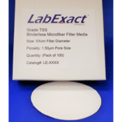 LabExact® TSS Grade Glass Fiber Filters, Pore Size 1.5 μm, 8x10" Sheet, Pack of 100