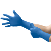 Microflex SafeGrip Powder-Free Extended-Cuff Latex Gloves, Small, Box of 50