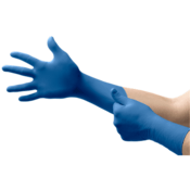 Microflex UltraSense Powder-Free Extended-Cuff Nitrile Gloves, Small, Box of 100