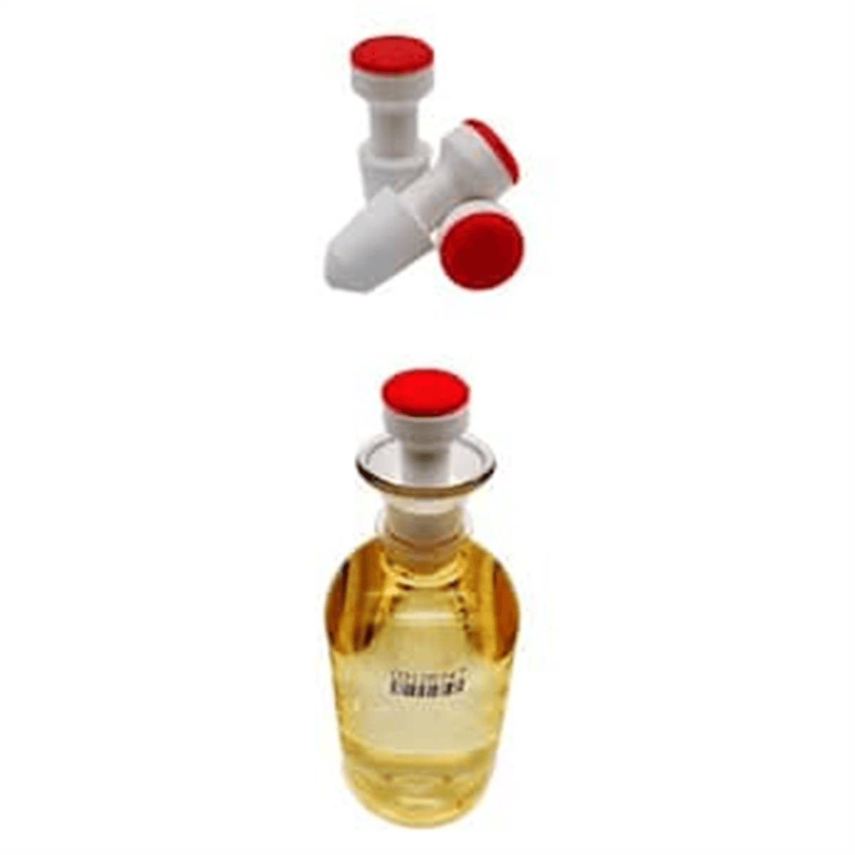 Environmental Express BOD Bottle Stopper, Plastic, Red Cap, 25/Pk, D1025-RED