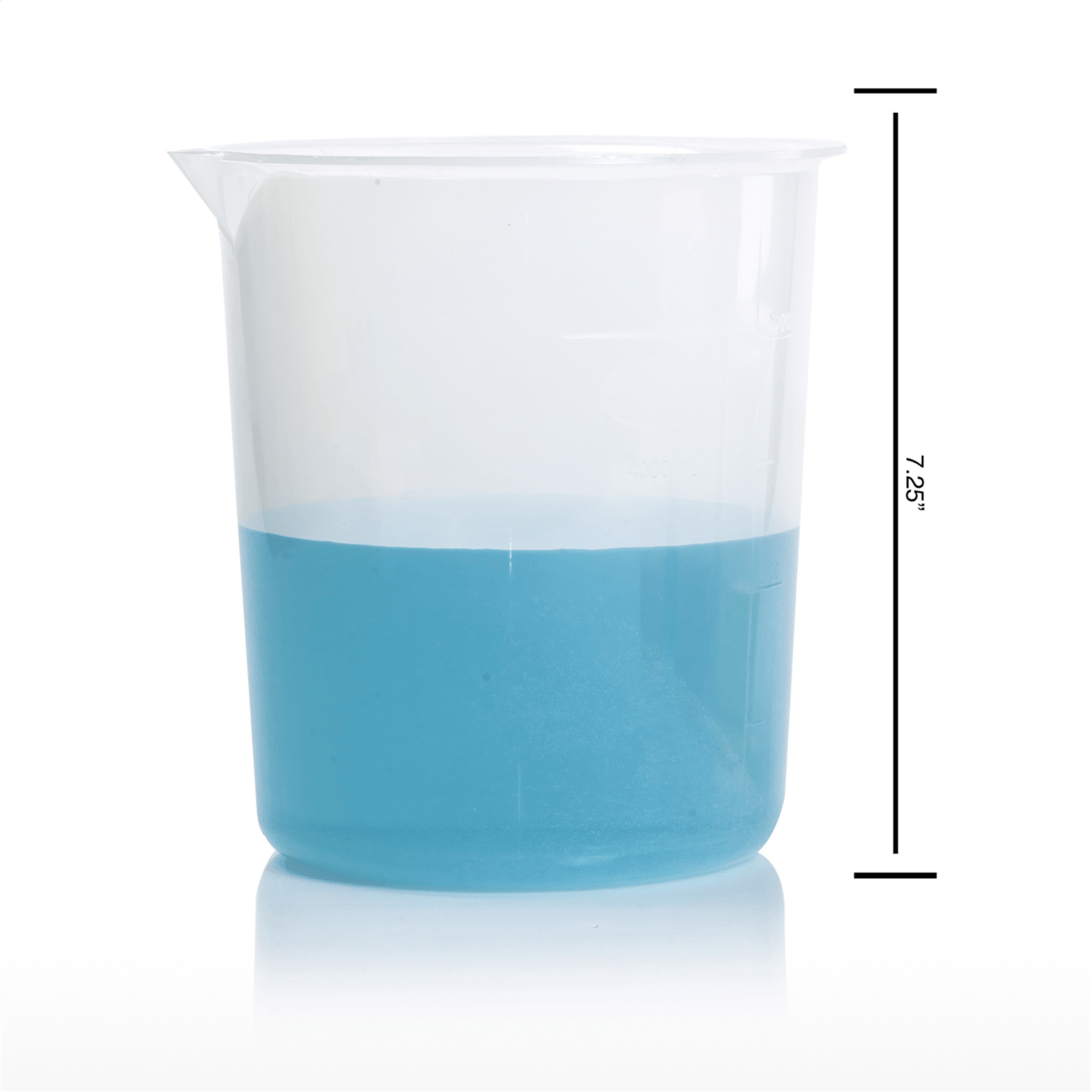 SP Bel-Art Graduated Griffin Low-Form 2000 mL Beakers, Polypropylene, 500 mL Graduation