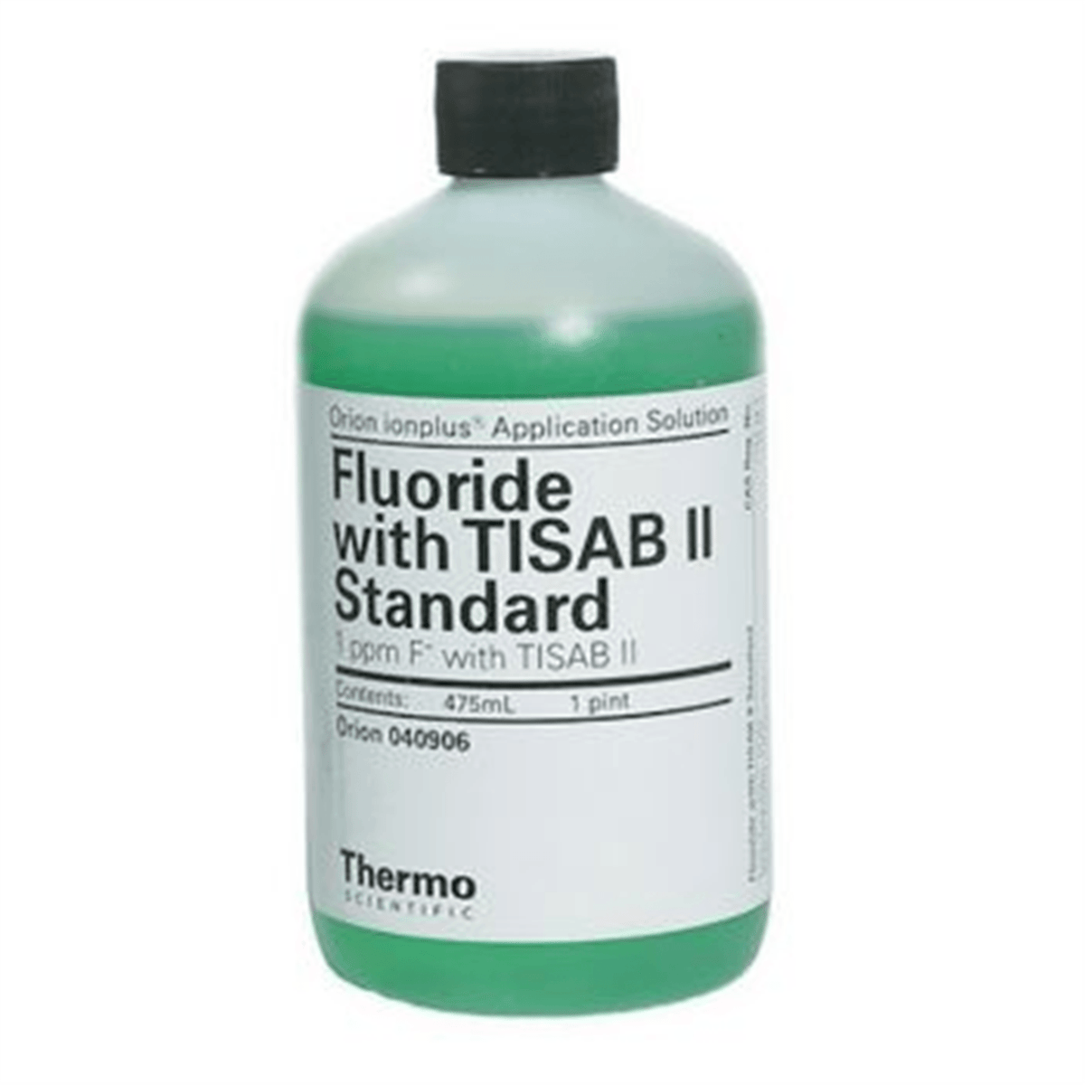 Thermo Scientific™ Orion™ ISE Calibration Standard w/ TISAB, Fluoride, 1 ppm, 475 mL, 040906