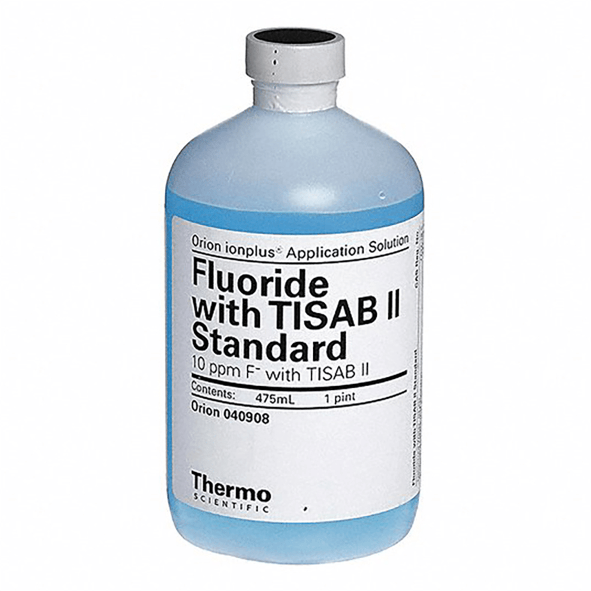 Thermo Scientific™ Orion™ ISE Calibration Standard w/ TISAB, Fluoride, 10 ppm, 475 mL, 040908