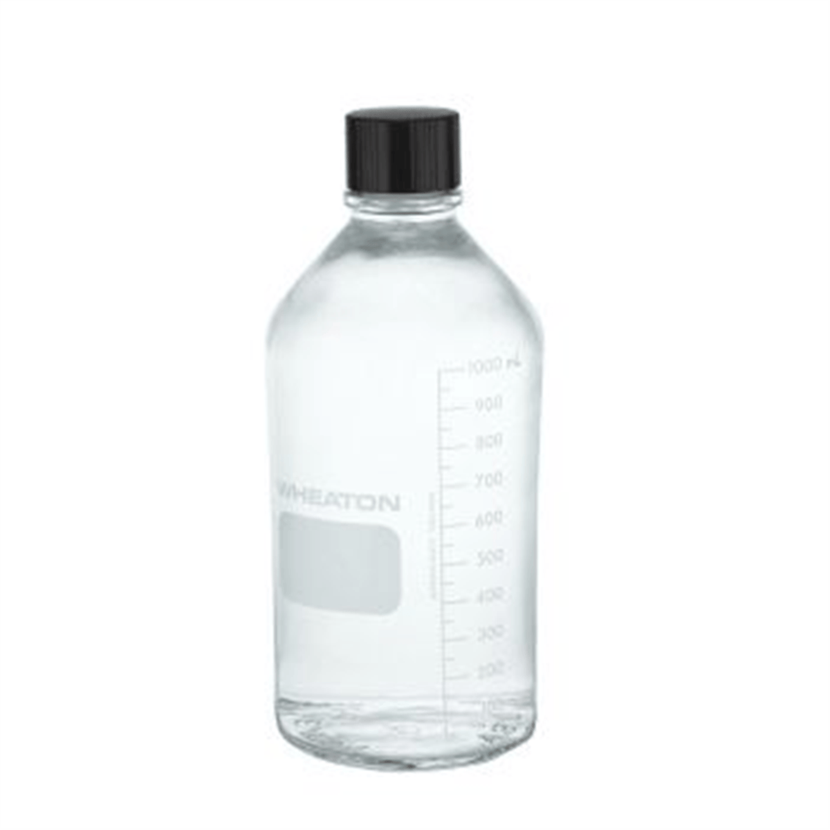 Wheaton® Graduated Clear Glass Media Bottle, 1000 mL, 219820