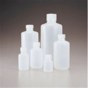 Nalgene™ Narrow-Mouth Economy HDPE Bottle, 250 mL, 250/Case, 332089-0008