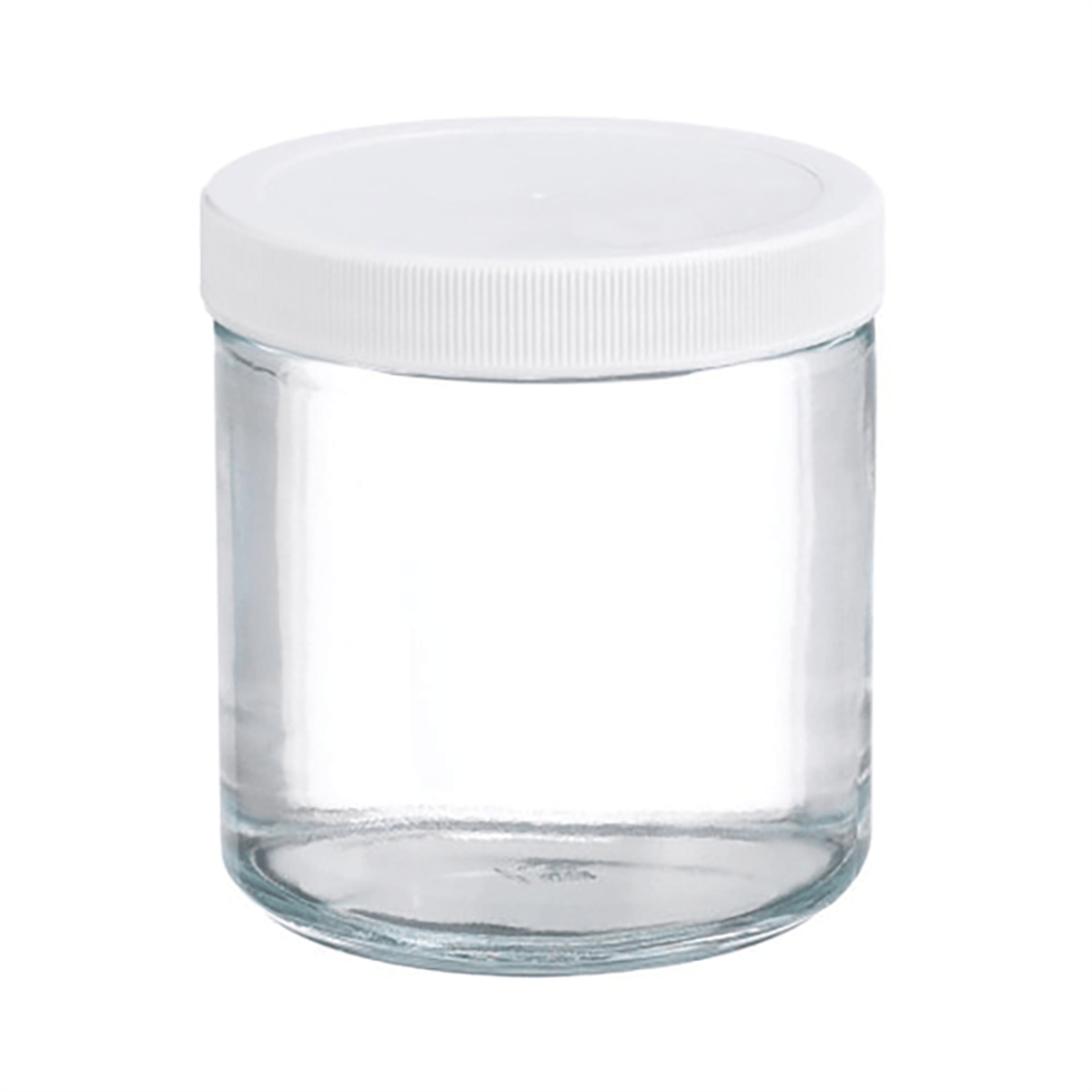 Wheaton® Clear Glass Jars w/ Lined Cap, 16 oz, 12/Case, W216911
