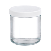 Wheaton® Clear Glass Jars w/ Lined Cap, 16 oz, 12/Case, W216911