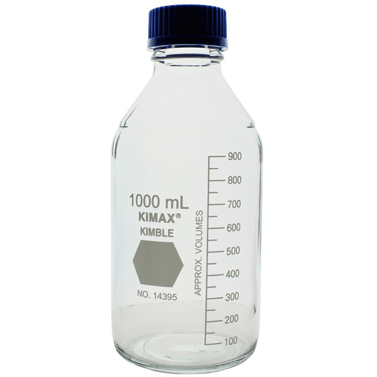 Kimble® GL 45 Media Bottles w/ Cap, 1000 mL, 10/Pack, 14395-1000