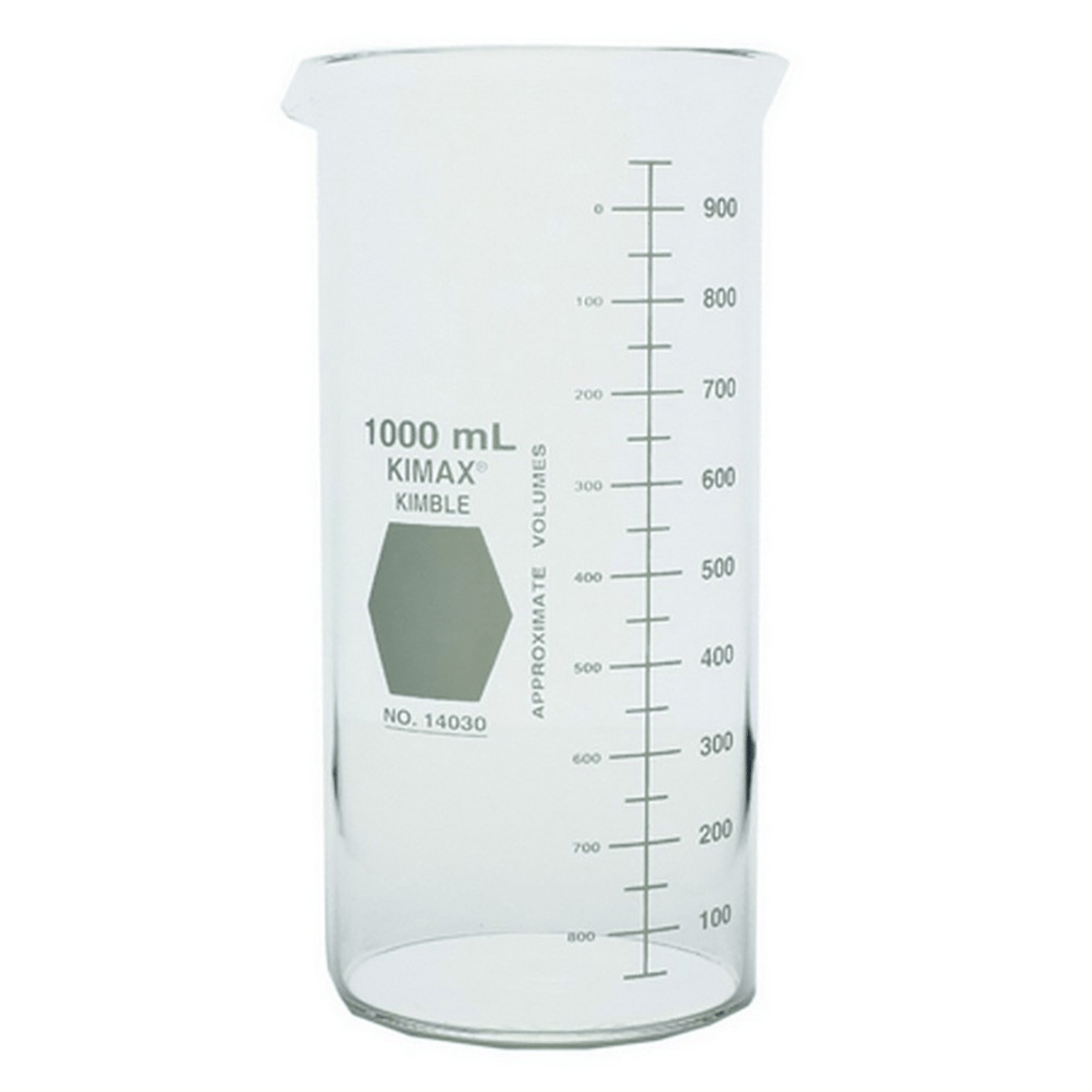 Kimble® KIMAX® Tall Form Berzelius Beaker, 1000 mL, 6/Pack, 14030-1000