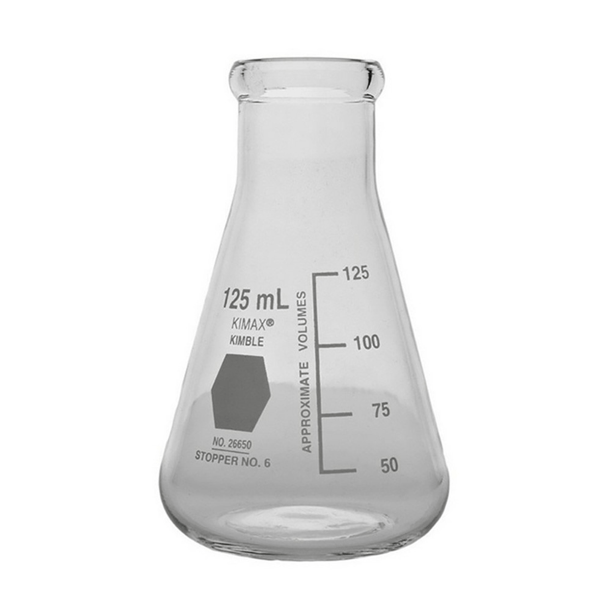 Kimax® Wide Mouth Erlenmeyer Flask, 125 mL, 26650-125
