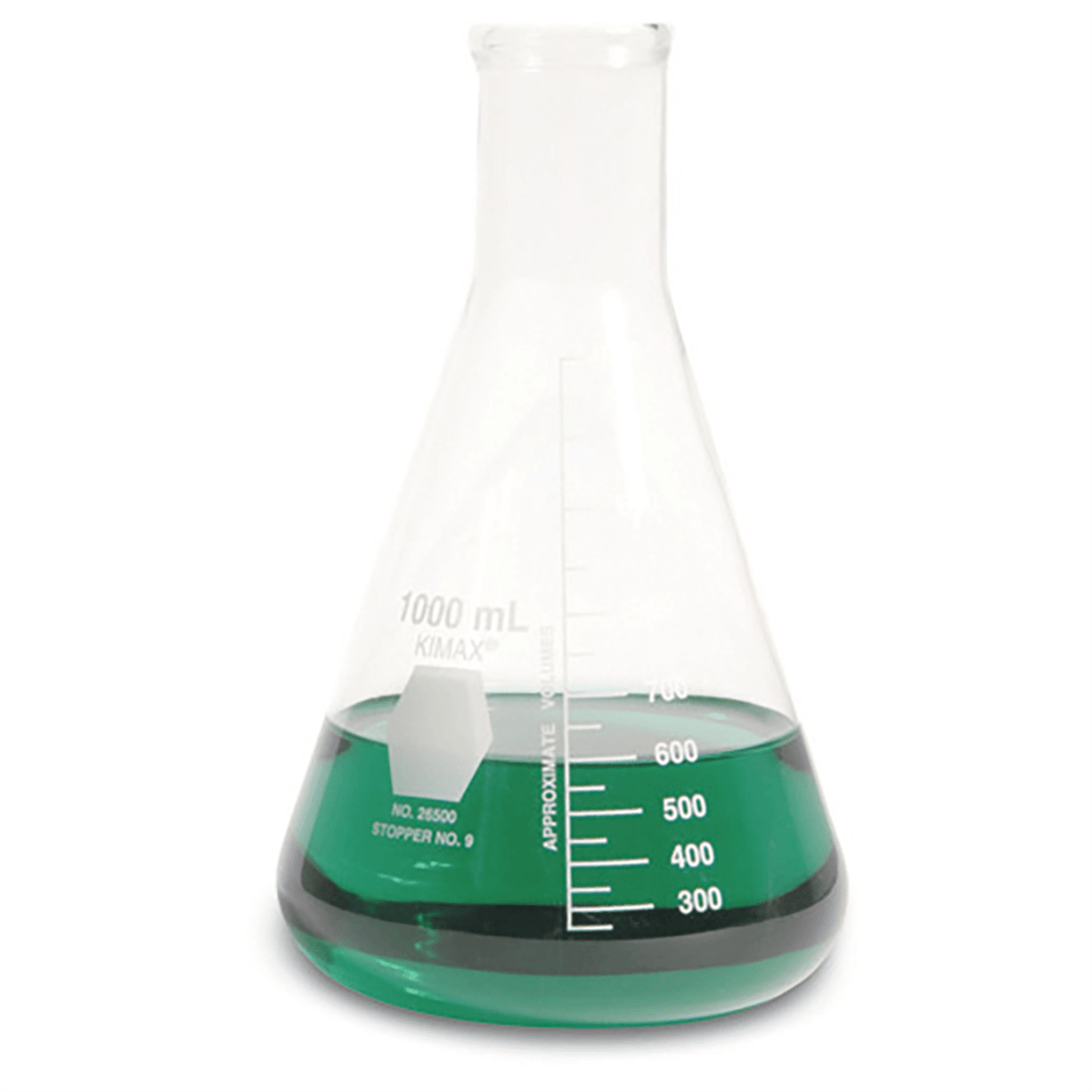 Kimax® Narrow Mouth Erlenmeyer Flask, 1000 mL, 26500-1000
