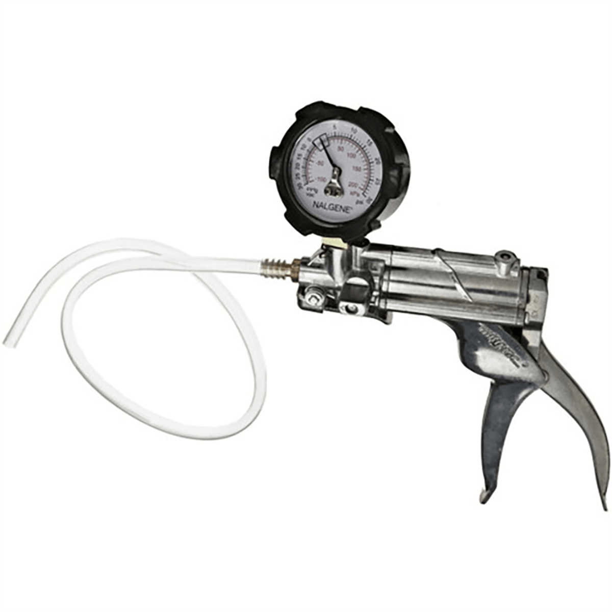 Nalgene™ Zinc/Aluminum Hand-Operated Vacuum Pump w/ Gauge, 6133-0010