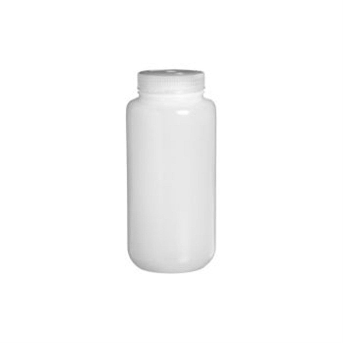 Nalgene™ Wide-Mouth HDPE Economy Bottle, 1000 mL, 24/Case, 2189-0032