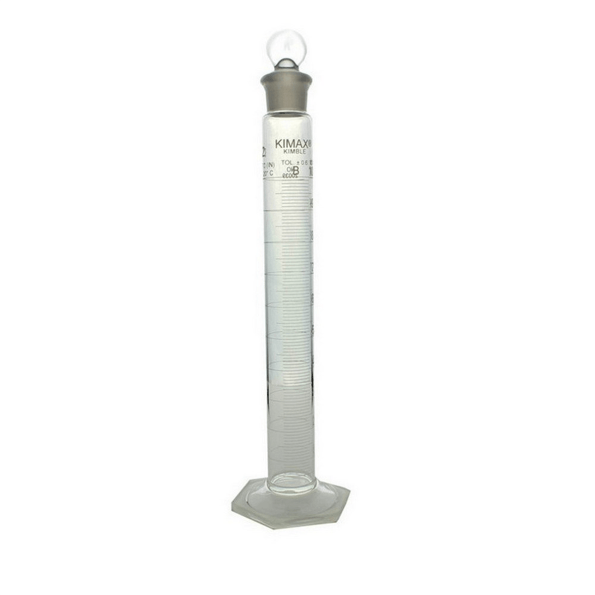 Kimax® Class B Cylinders w/ Single Metric Scale and Glass Stopper, 250 mL, 2/Pack, 20039-250
