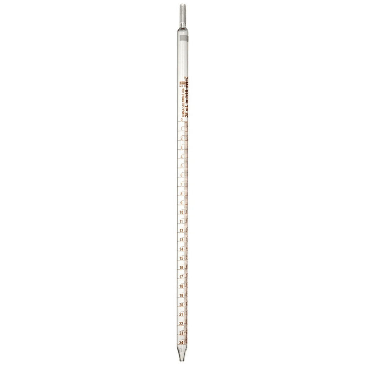 Kimble® Reusable Wide Tip Opening Serological Pipets w/ Plugging Top, White, 25 mL, 6/Pk, 37034B-25