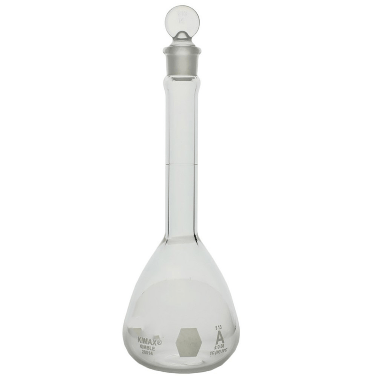 Kimble® Class A Volumetric Flask w/ Glass Pennyhead Stopper, 250 mL, 28014-250