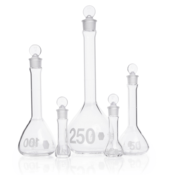 Kimble® Class A Heavy Duty Wide Mouth Volumetric Flask w/ Taper Stopper, 50 mL, 92812G-50
