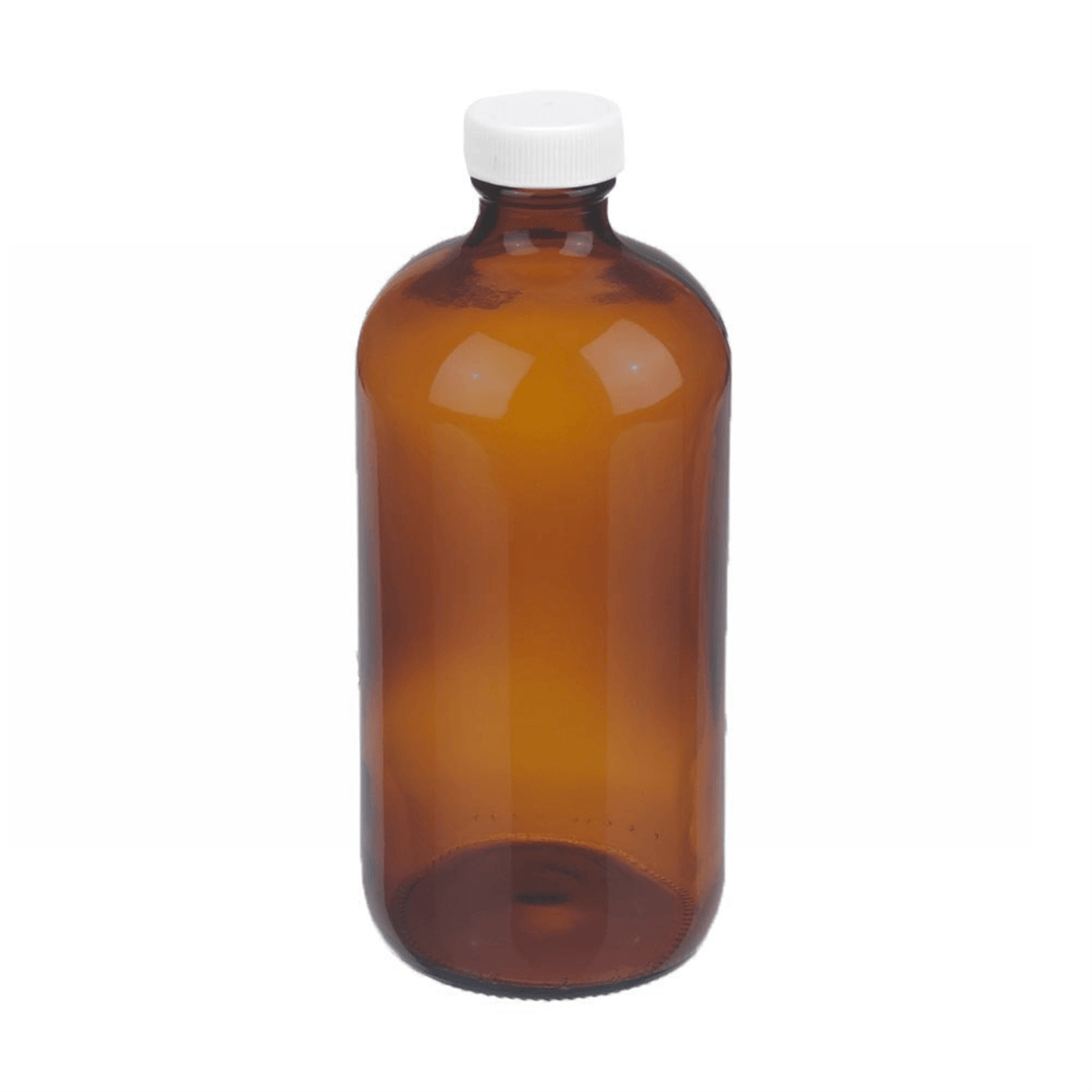 Wheaton® Amber Narrow Mouth Boston Round Bottle, 500 mL, Case of 12, W216846